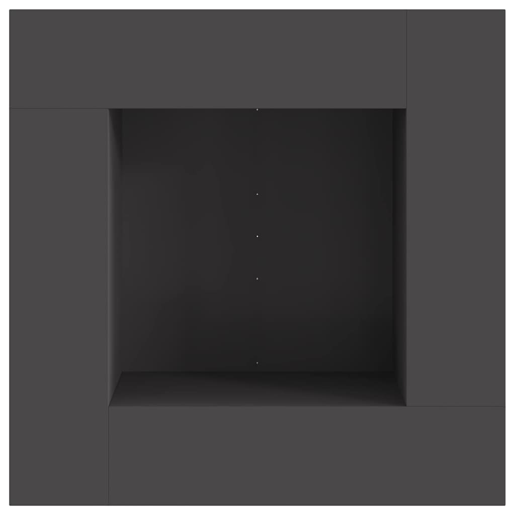 Feuerstelle Schwarz 80 x 80 x 40 cm Stahl