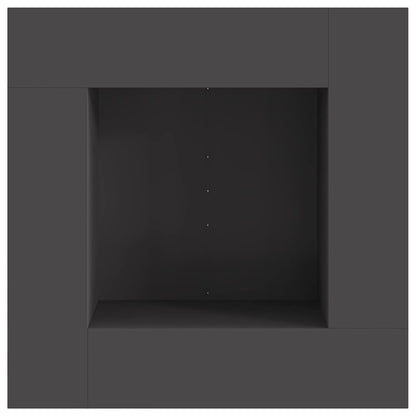 Feuerstelle Schwarz 80 x 80 x 40 cm Stahl