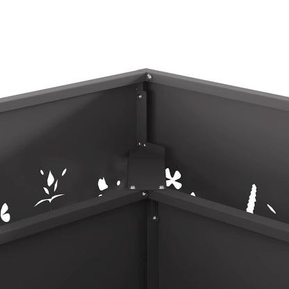 Feuerstelle Schwarz 60 x 60 x 30 cm Stahl