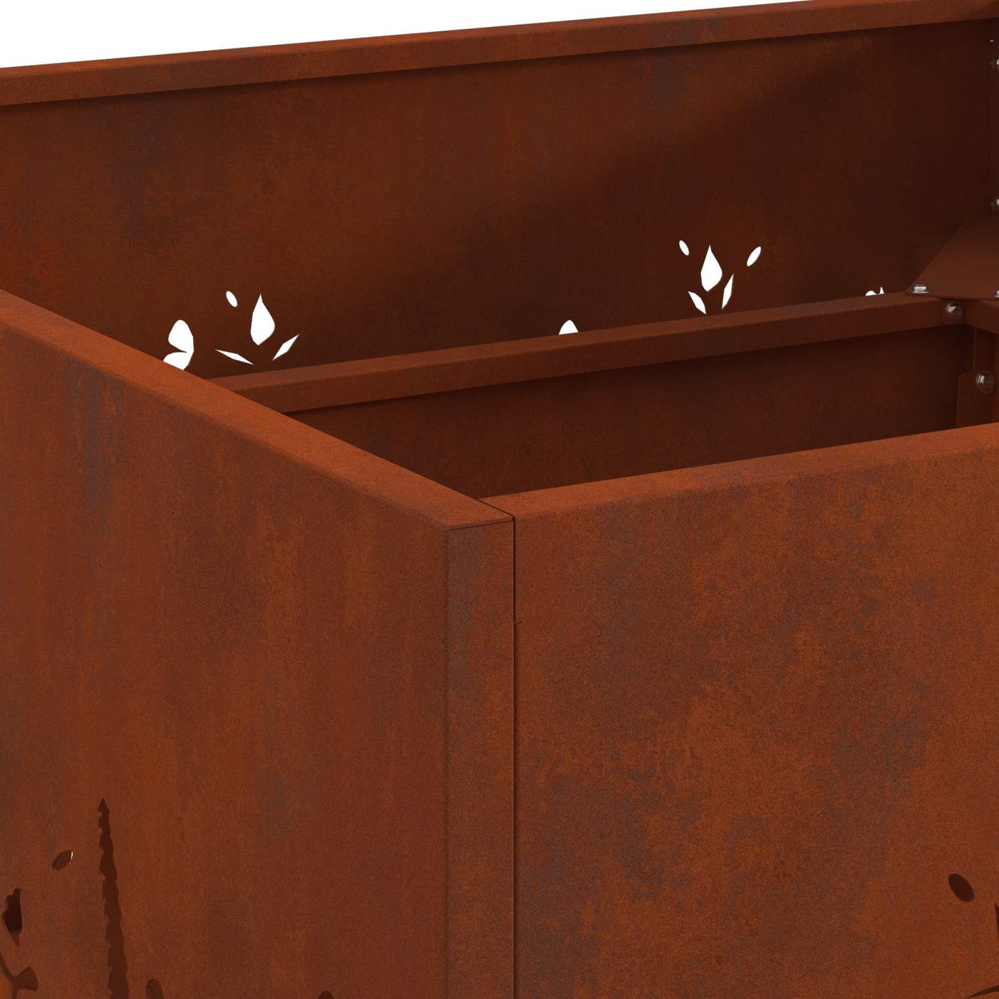 Feuerstelle Braun 60 x 60 x 30 cm Wetterfeststahl