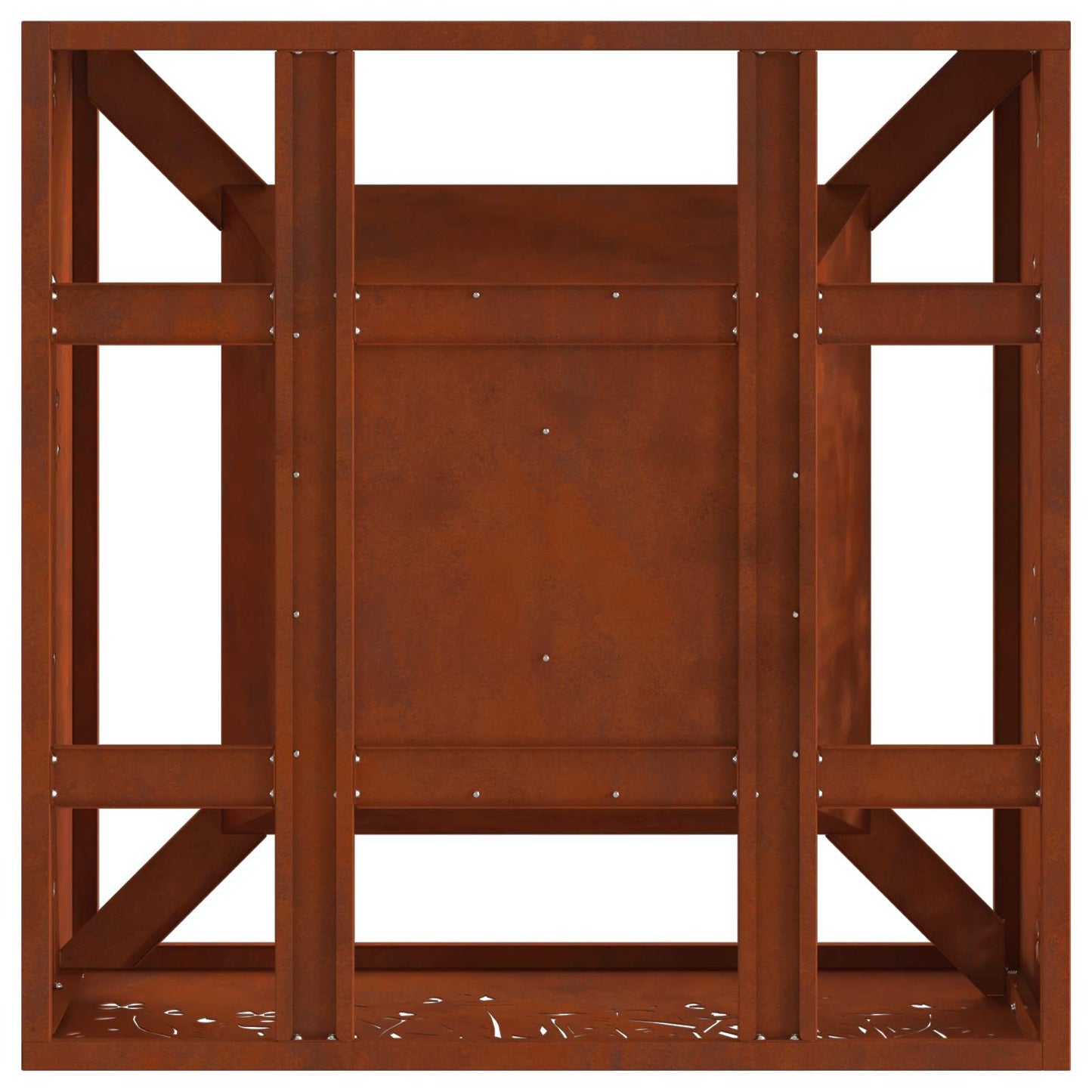 Feuerstelle Braun 60 x 60 x 30 cm Wetterfeststahl