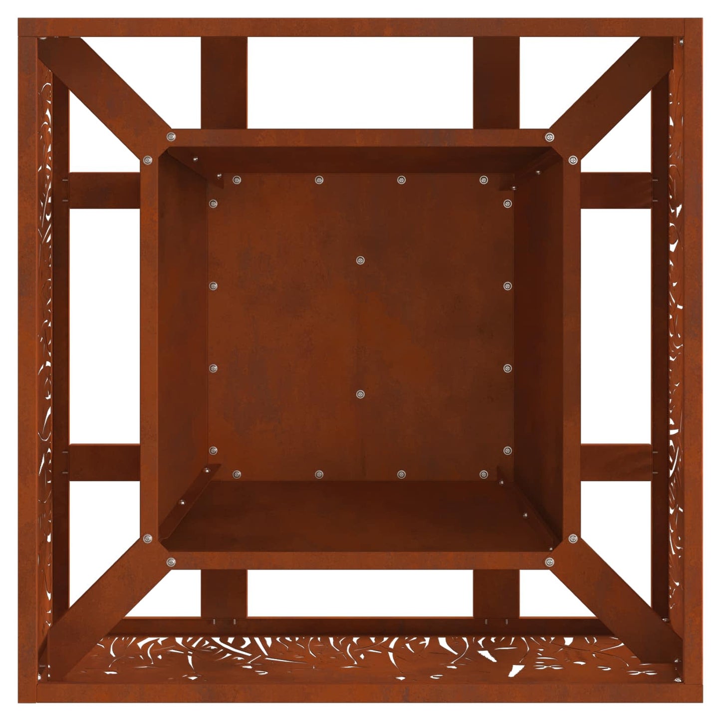 Feuerstelle Braun 60 x 60 x 30 cm Wetterfeststahl