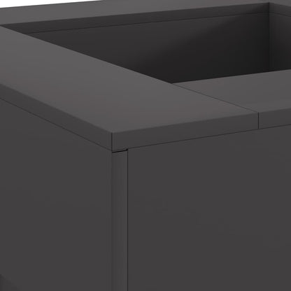 Feuerstelle Schwarz 80 x 80 x 40 cm Stahl