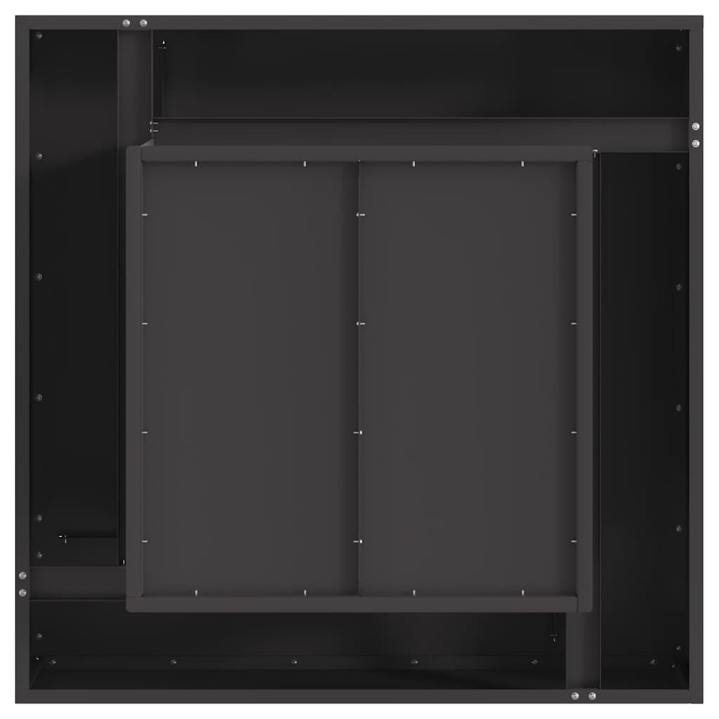 Feuerstelle Schwarz 80 x 80 x 40 cm Stahl