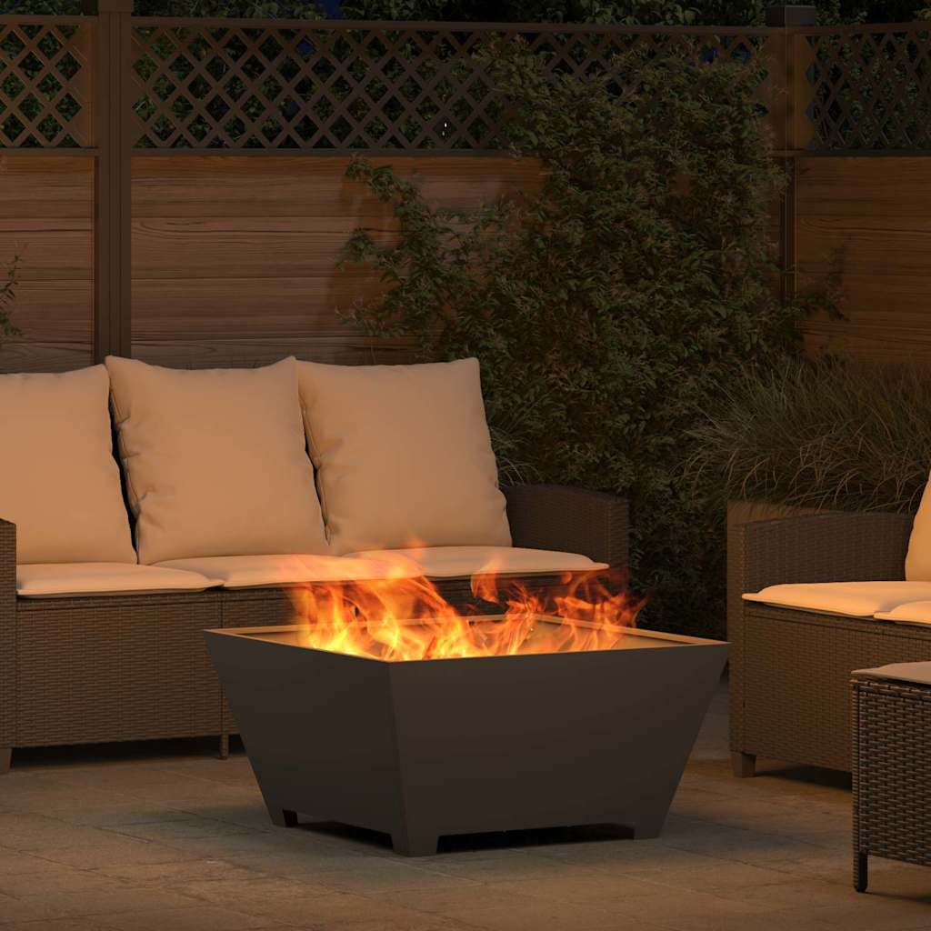 Feuerstelle Schwarz 80 x 80 x 40 cm Stahl