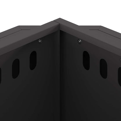 Rauchfreier Feuerkorb Schwarz 38 x 38 x 51 cm Stahl