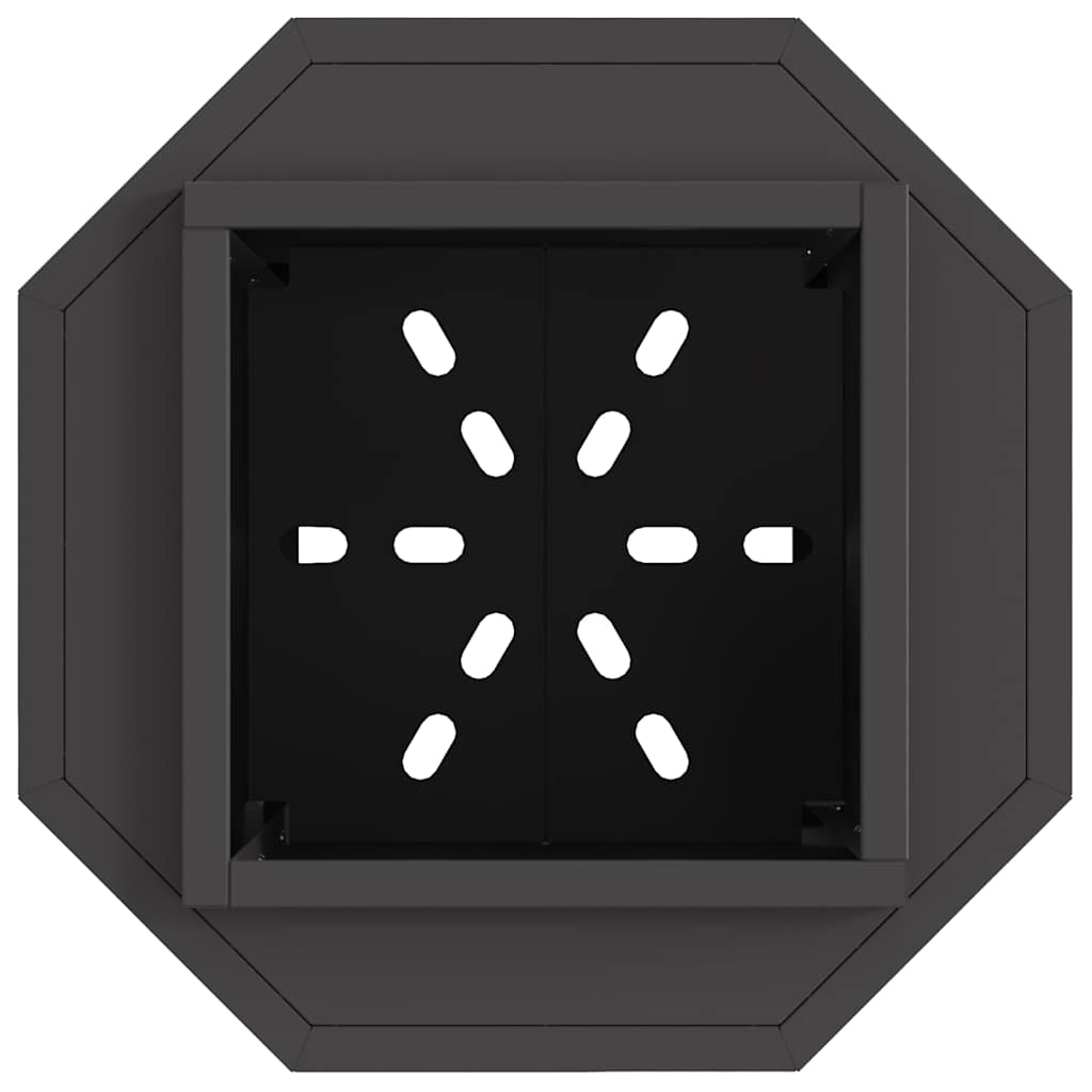 Rauchfreier Feuerkorb Schwarz 38 x 38 x 51 cm Stahl