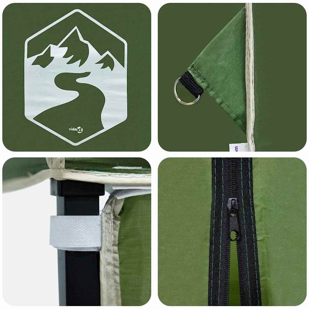 Pavillon-Zelt Grün 194 x 194 x 251 cm Stoff