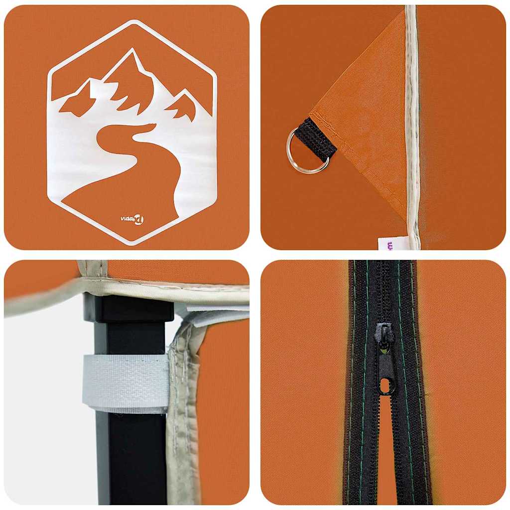 Pavillon-Zelt Orange 194 x 194 x 251 cm Stoff