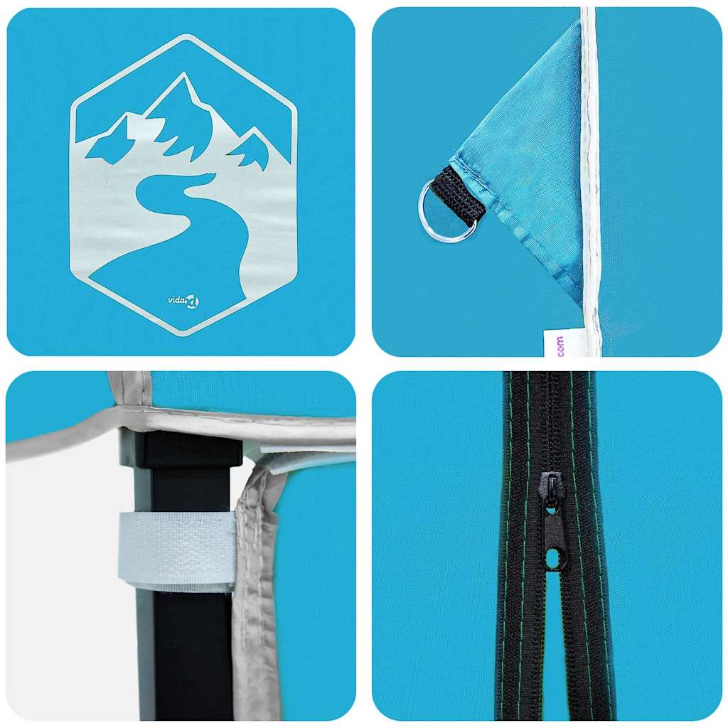 Pavillon-Zelt Blau 243 x 243 x 251 cm Stoff