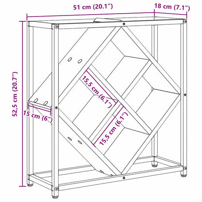 Weinregal Sonoma-Eiche 51 x 18 x 52,5 cm Holzwerkstoff