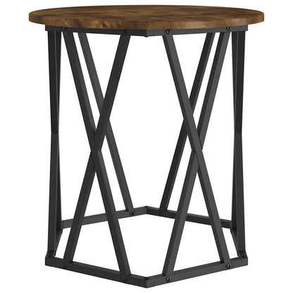 Couchtisch 2 pcs Geräucherte Eiche Ingenieure Holz und Stahl