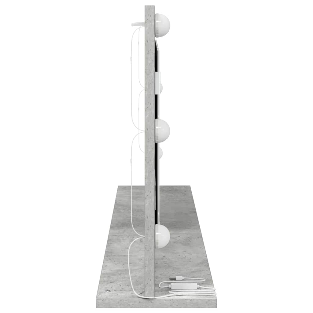 Waschtischspiegel Rechtwinklig Beton Grau 100 x 45 x 18 cm