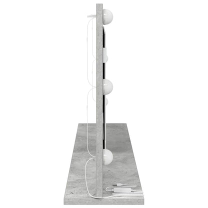 Waschtischspiegel Rechtwinklig Beton Grau 100 x 45 x 18 cm