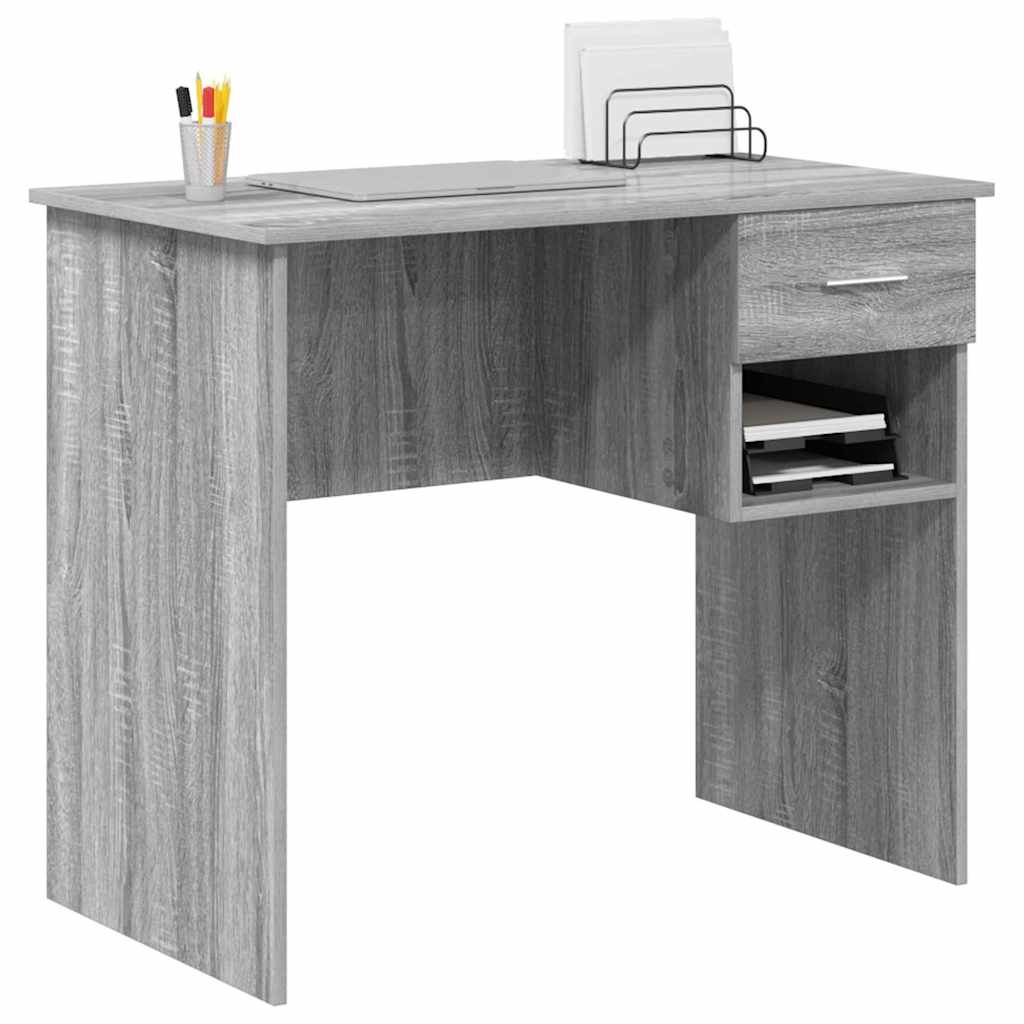 Schreibtisch Graues Sonoma 90 x 49 x 75 cm Holzwerkstoff