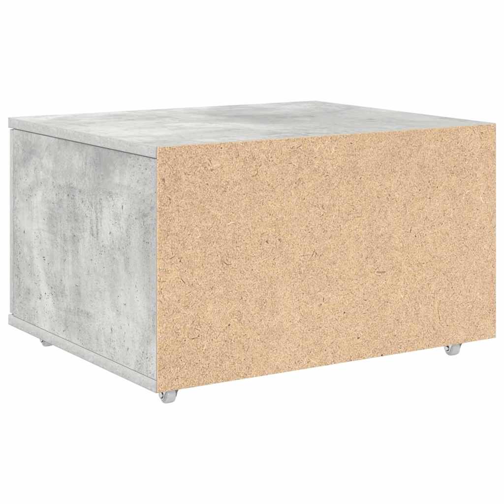 Schubladenschrank Mit Rad Beton Grau 55 x 45 x 31 cm