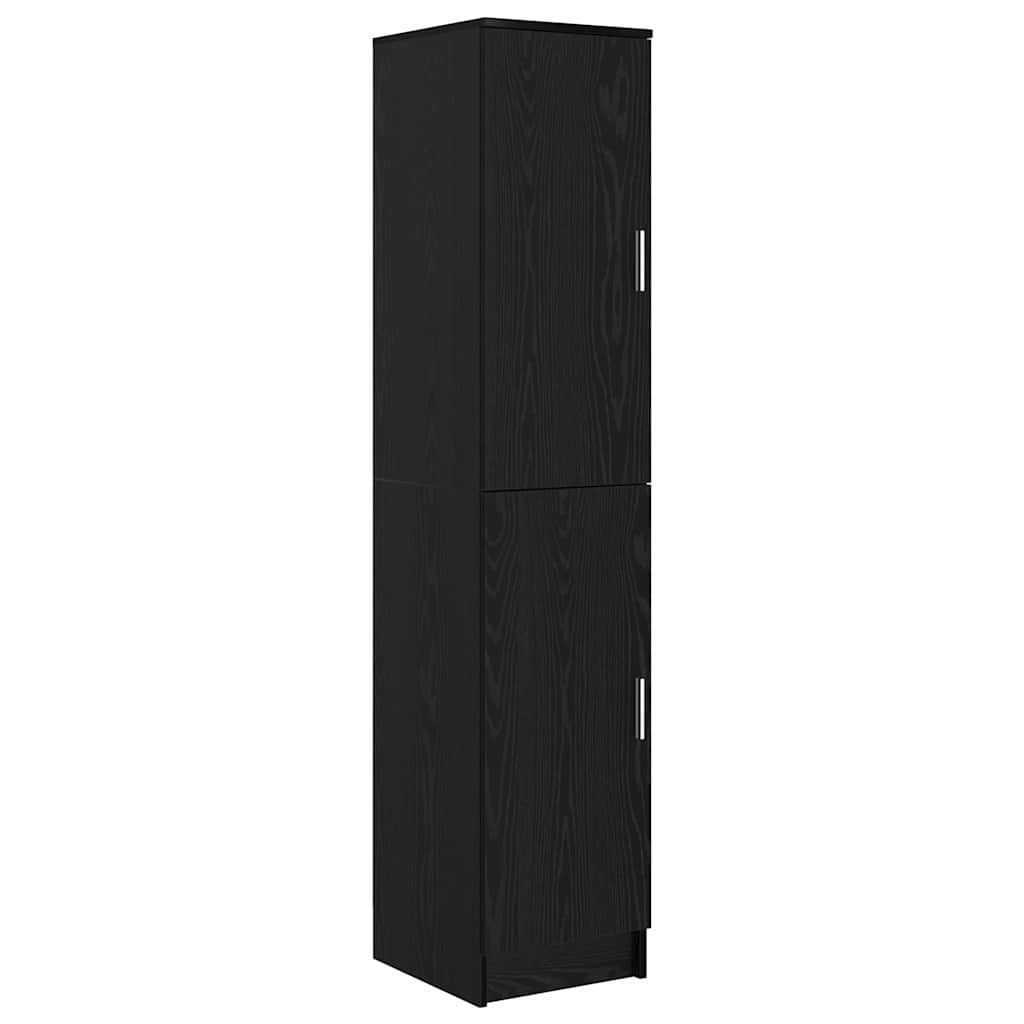 Highboard Schwarz Eichen-Optik 35 x 39 x 168 cm