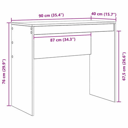 Schreibtisch Weiß 90 x 40 x 76 cm