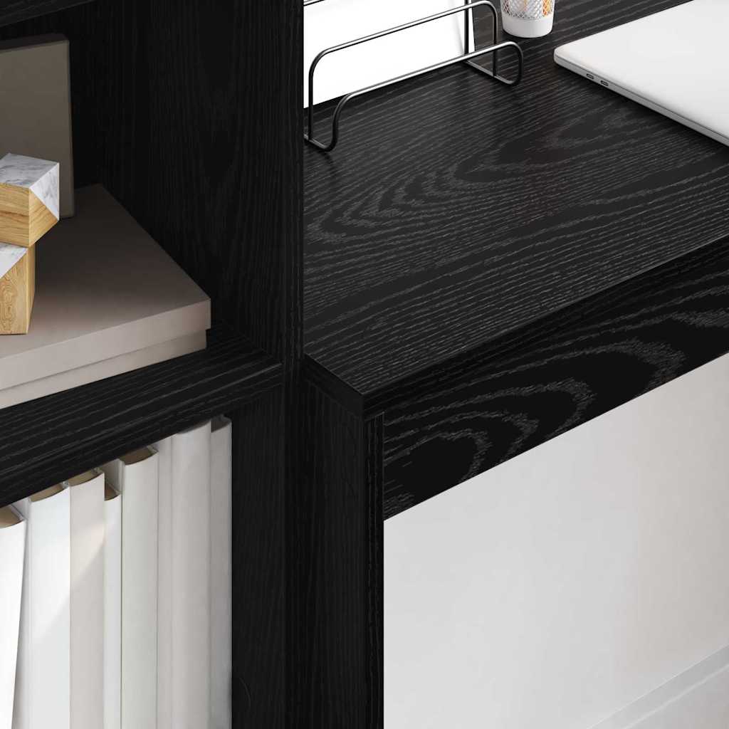 Schreibtisch Schwarz Eichen-Optik 100 x 40 x 76 cm