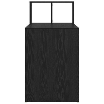 Schreibtisch mit Regal Schwarz Eichen-Optik 108 x 55 x 103.5 cm