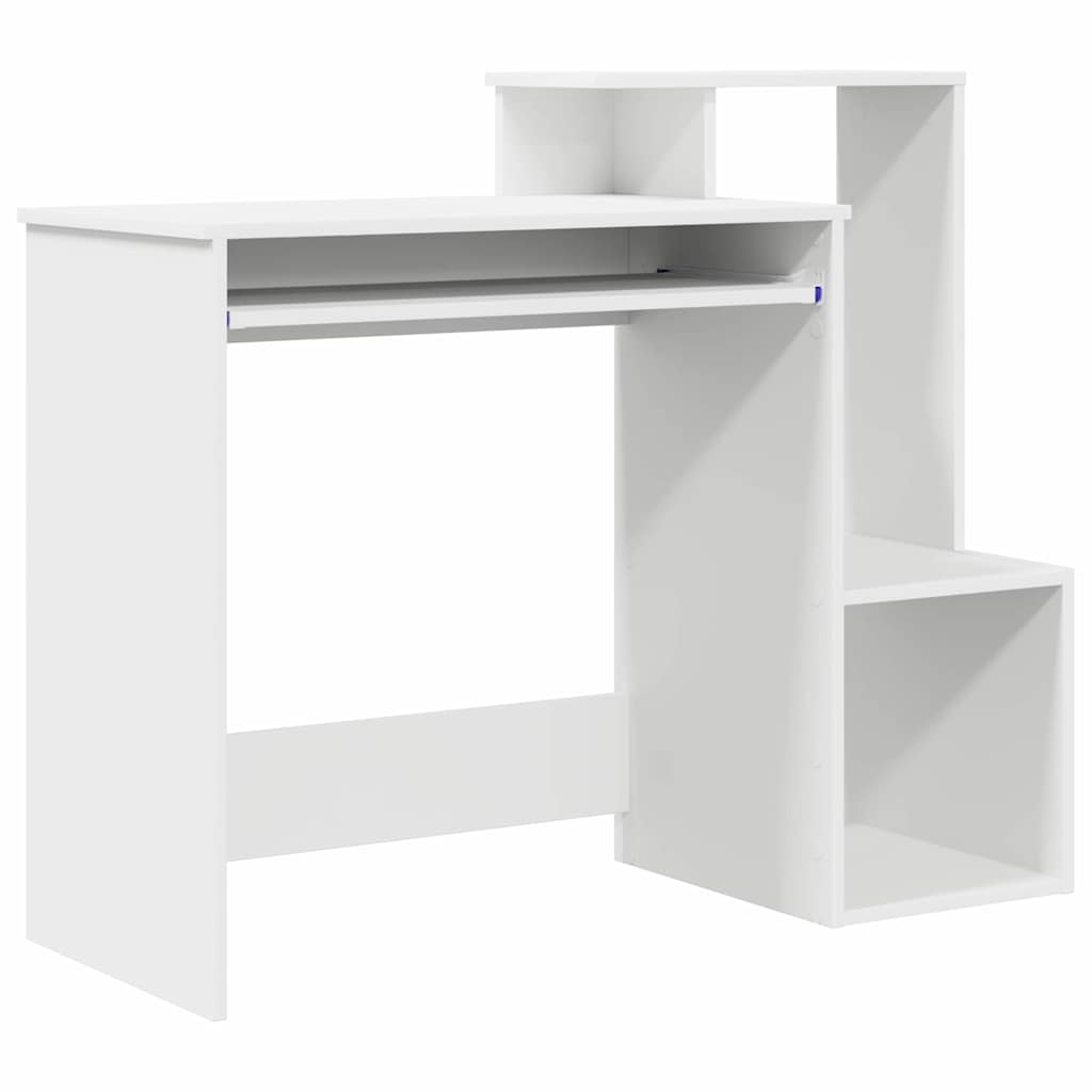 Schreibtisch mit Regal Weiß 106 x 41 x 88.5 cm Holzwerkstoff
