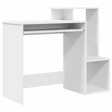 Schreibtisch mit Regal Weiß 106 x 41 x 88.5 cm Holzwerkstoff