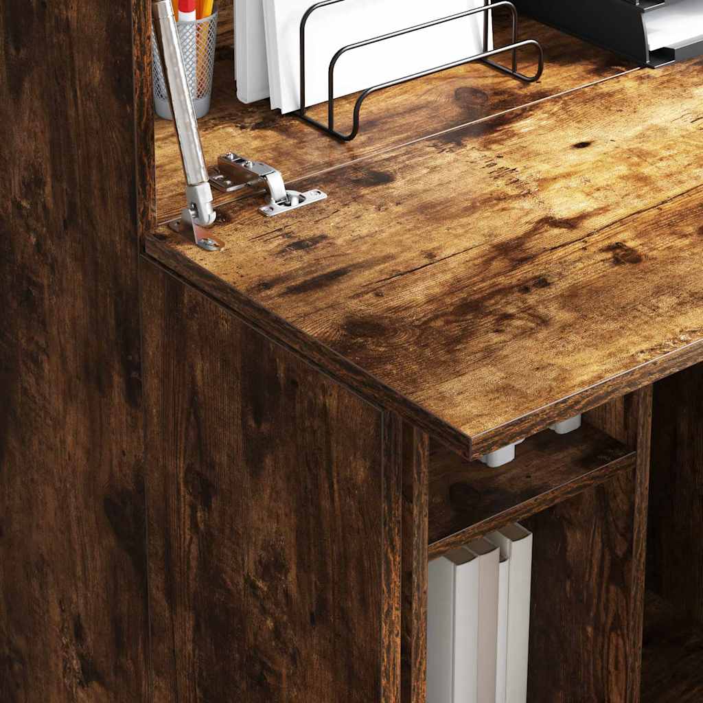 Schreibtisch mit Regal Geräucherte Eiche 71.5 x 31.5 x 106.5 cm