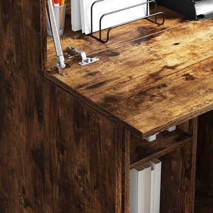 Schreibtisch mit Regal Geräucherte Eiche 71.5 x 31.5 x 106.5 cm