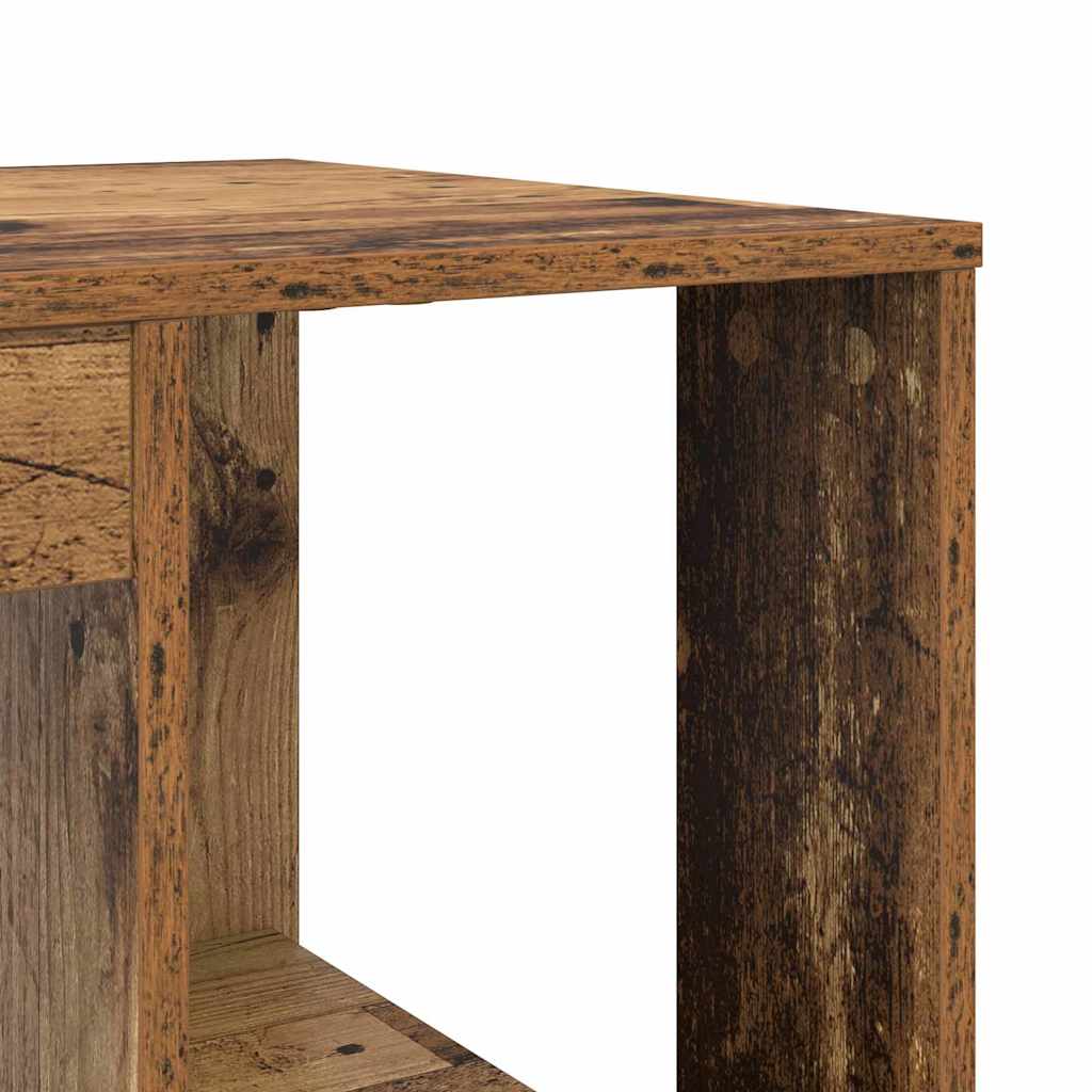 Schreibtisch mit Regal Altholz 130 x 50,5 x 75 cm Holzwerkstoff