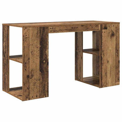 Schreibtisch mit Regal Altholz 130 x 50,5 x 75 cm Holzwerkstoff