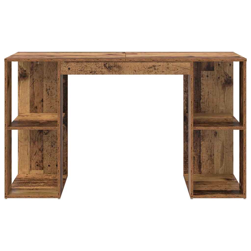 Schreibtisch mit Regal Altholz 130 x 50,5 x 75 cm Holzwerkstoff