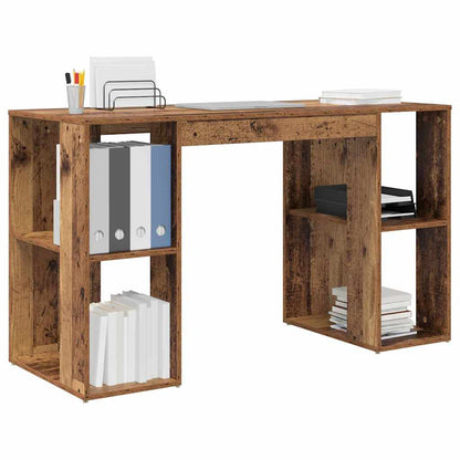 Schreibtisch mit Regal Altholz 130 x 50,5 x 75 cm Holzwerkstoff