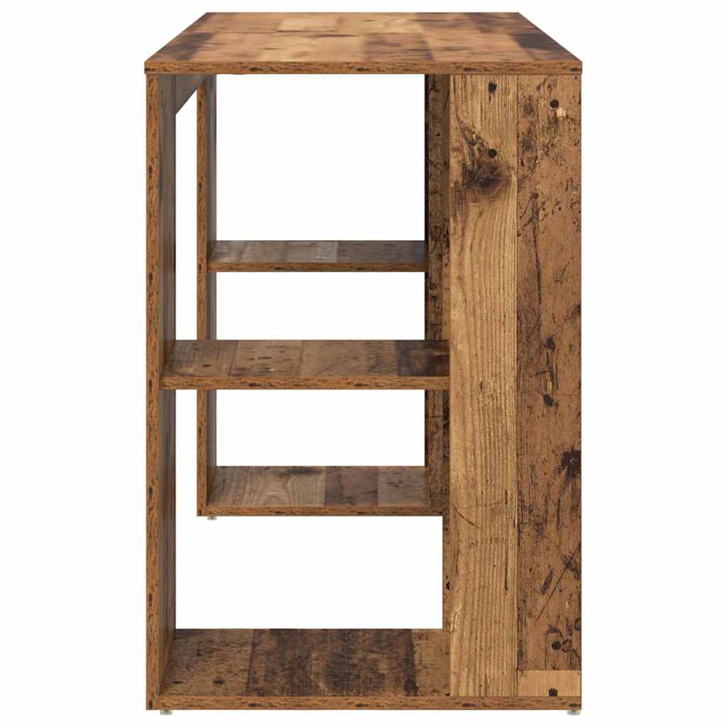 Schreibtisch mit Regal Altholz 130 x 50,5 x 75 cm Holzwerkstoff