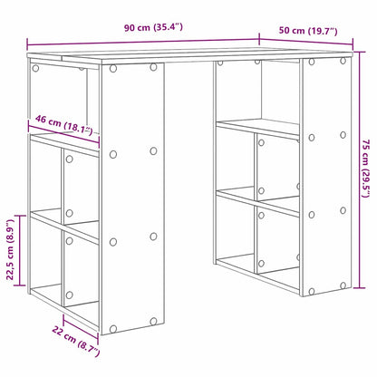 Schreibtisch Sonoma-Eiche 90 x 50 x 75 cm Holzwerkstoff