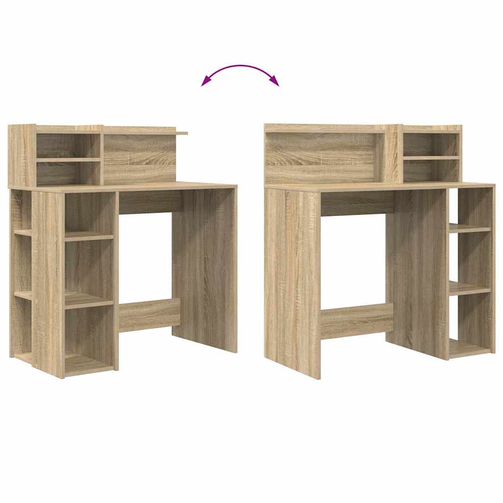 Schreibtisch Sonoma-Eiche 90 x 48 x 101,5 cm Holzwerkstoff