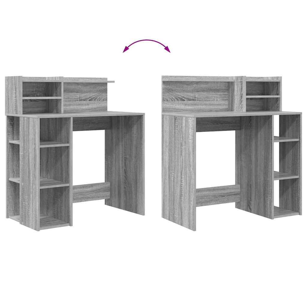 Schreibtisch Graues Sonoma 90 x 48 x 101,5 cm Holzwerkstoff