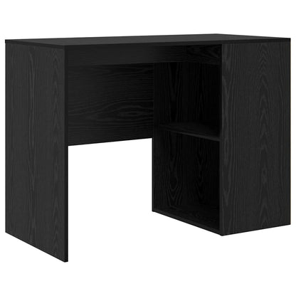 Schreibtisch mit Regal Schwarz Eichen-Optik 102 x 50 x 75 cm