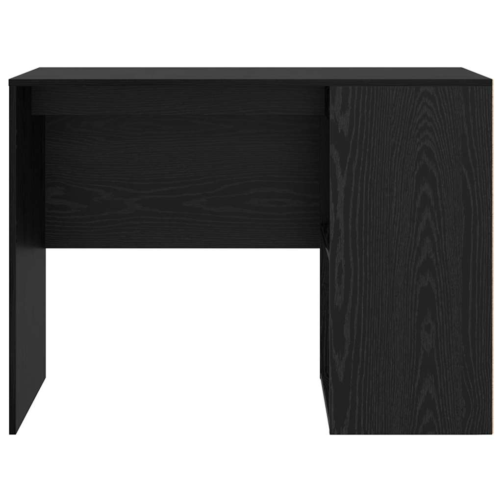 Schreibtisch mit Regal Schwarz Eichen-Optik 102 x 50 x 75 cm