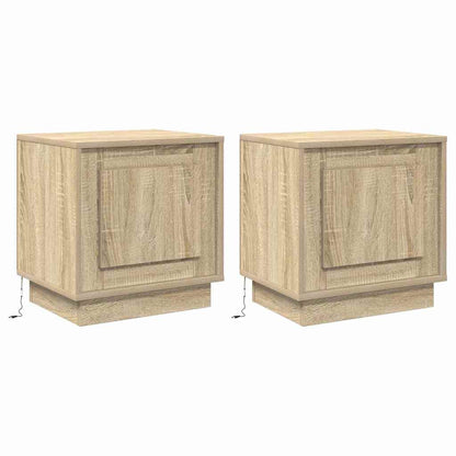 Nachttisch 2 pcs Sonoma-Eiche 44 x 34,5 x 45 cm Holzwerkstoff