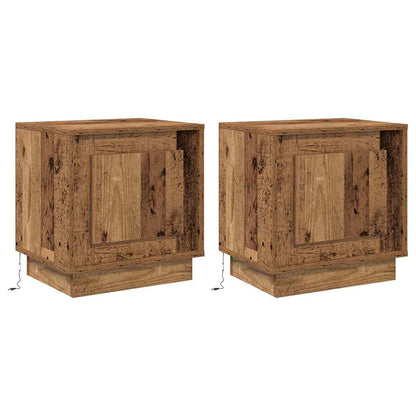 Nachttisch 2 pcs Altholz 44 x 34,5 x 45 cm Holzwerkstoff
