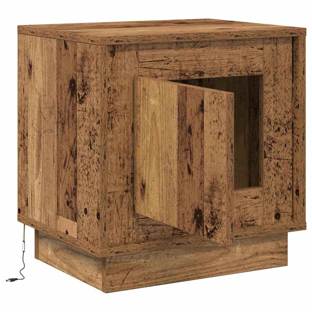Nachttisch 2 pcs Altholz 44 x 34,5 x 45 cm Holzwerkstoff