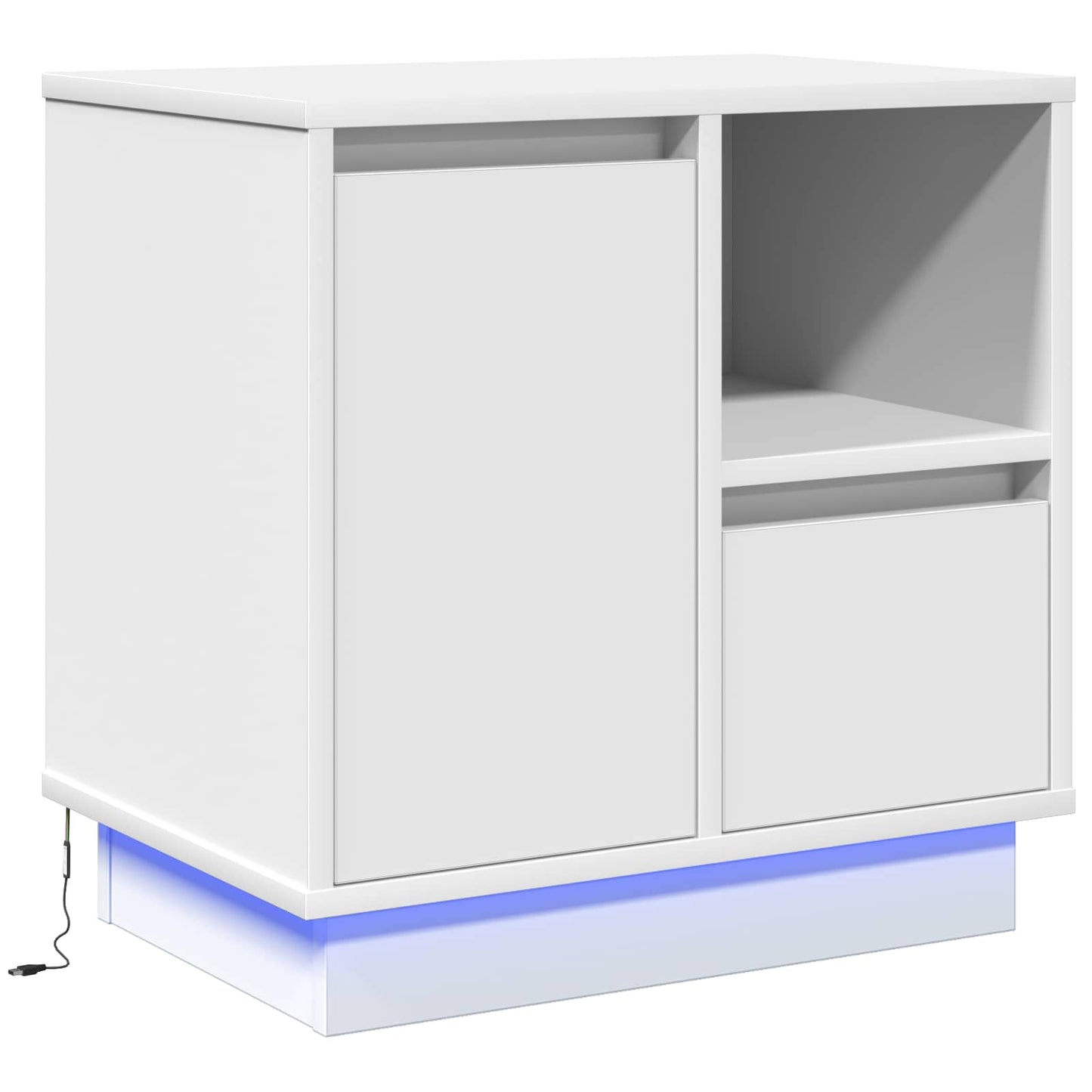 Nachttisch mit Schubladen Weiß 50 x 34,5 x 50 cm Holzwerkstoff