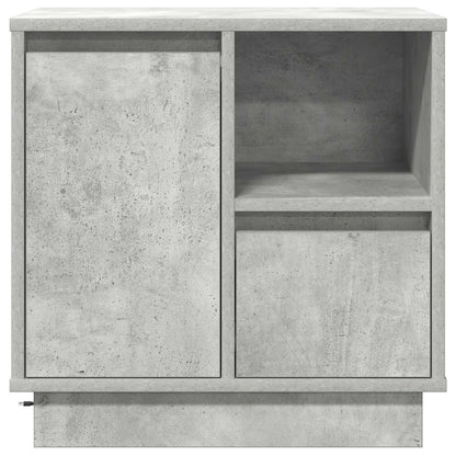 Nachttisch 2 pcs Beton Grau 50 x 34,5 x 50 cm Holzwerkstoff