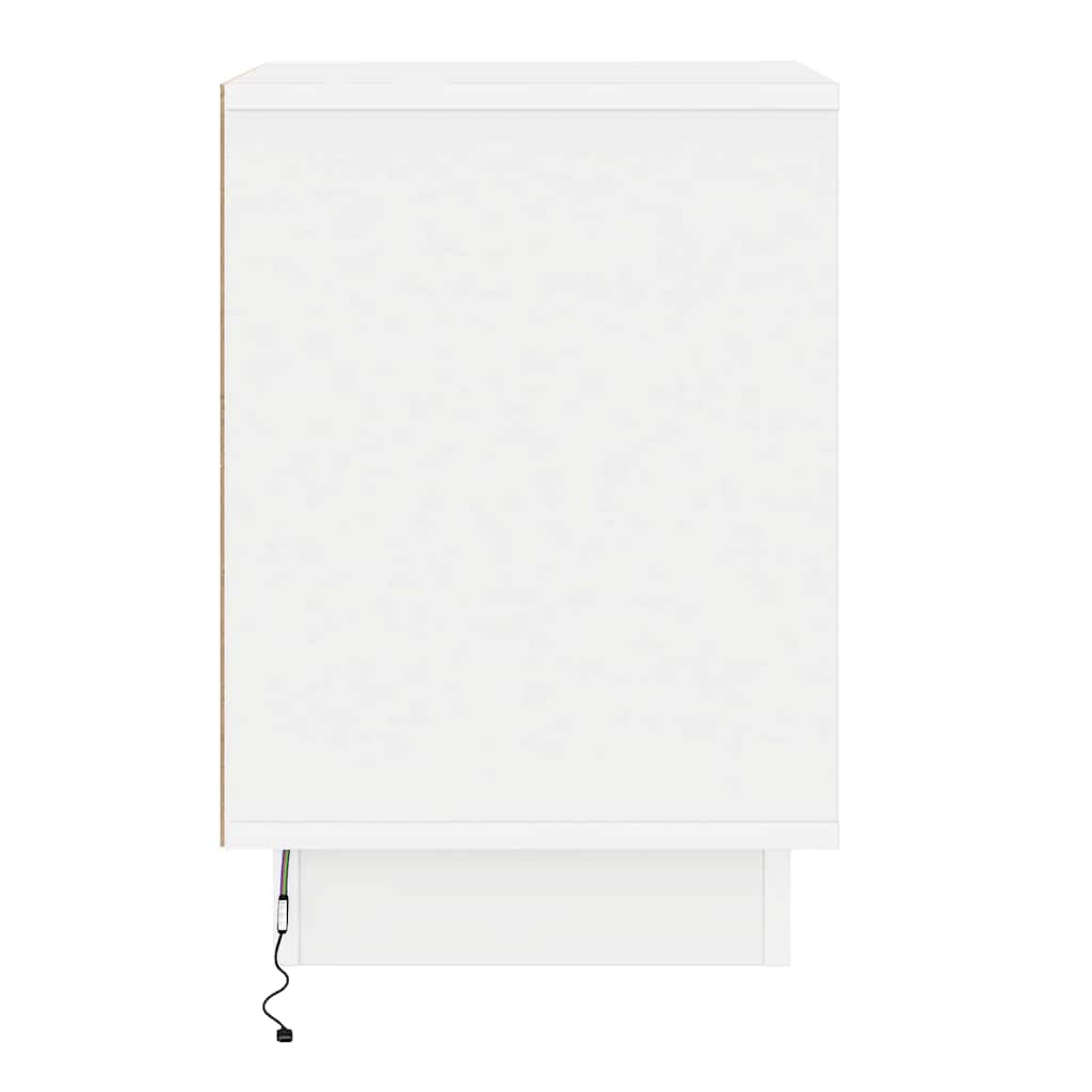 Nachttisch 2 pcs Weiß 39 x 34,5 x 50 cm Holzwerkstoff