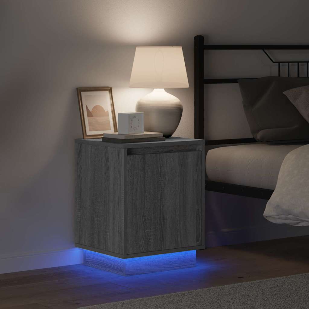 Nachttisch Grau 39 x 34,5 x 50 cm Holzwerkstoff