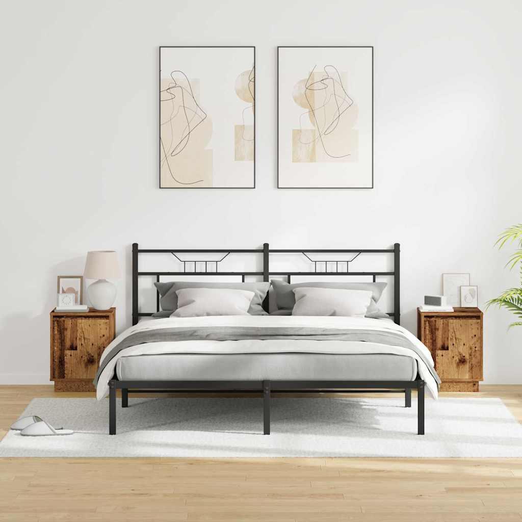 Nachttisch 2 pcs Altholz 39 x 34,5 x 50 cm Holzwerkstoff