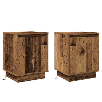 Nachttisch 2 pcs Altholz 39 x 34,5 x 50 cm Holzwerkstoff