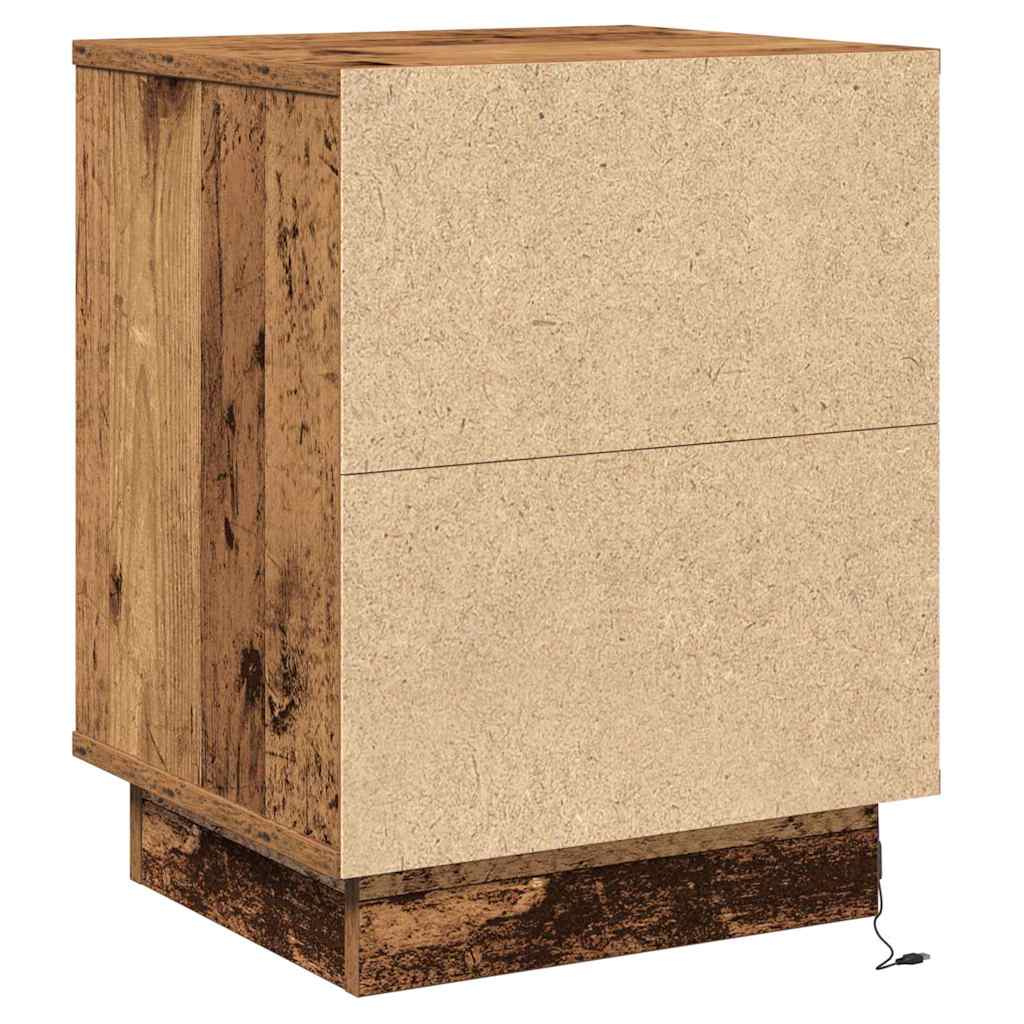 Nachttisch 2 pcs Altholz 39 x 34,5 x 50 cm Holzwerkstoff