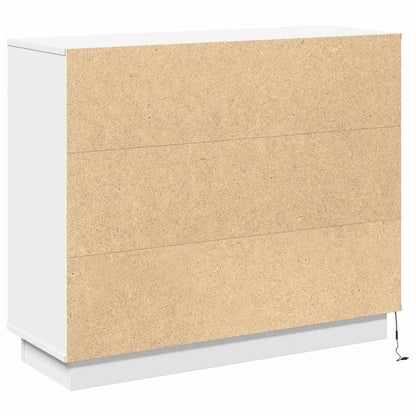 LED-Sideboard Weiß 90 x 32 x 75 cm Holzwerkstoff