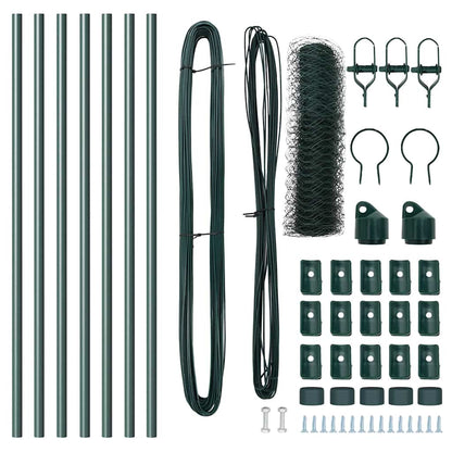 Zaunpfosten Grün 10 x 0,5 m (36 mm Mesh) Stahl und PVC